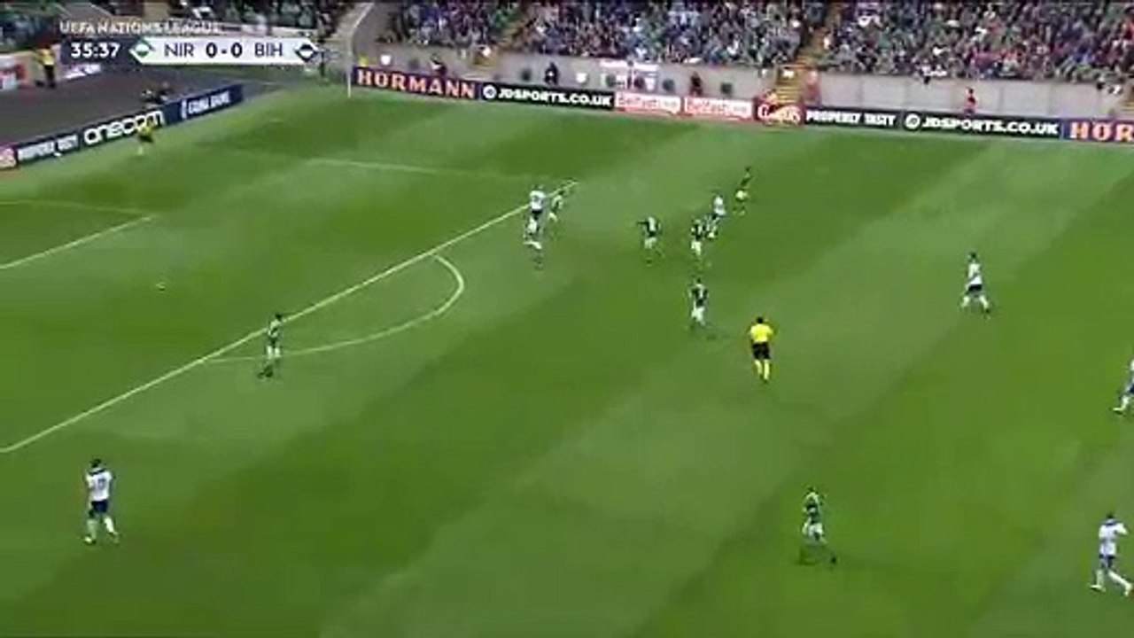Haris Duljevic Goal  N.Ireland 0-1 Bosnia and Herzegovina - 08.09.2018