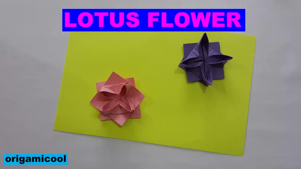 LOTUS FLOWER ORIGAMICOOL | ORIGAMI LOTUS FLOWER | ORIGAMICOOL | EASY TUTORIALS | HOW TO MAKE PAPER LOTUS FLOWER | LOTUS FLOWER ORIGAMI | TUTORIAL FACIL | COMO HACER UNA FLOR NENUFAR
