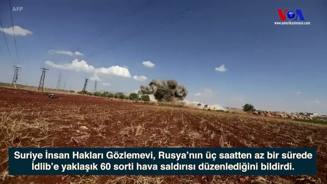 Rus Savaş Uçakları İdlib'i Bombalıyor