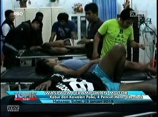 Kabur dari Kawalan Polisi, 4 Pencuri Motor Ditembak