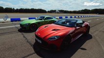 Aston Martin DBS Superleggera vs Mercedes-AMG GT R  Drag Races  Top Gear