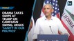 Barack Obama takes swipe at Trump on campaign swing, urges 'sanity in our politics'