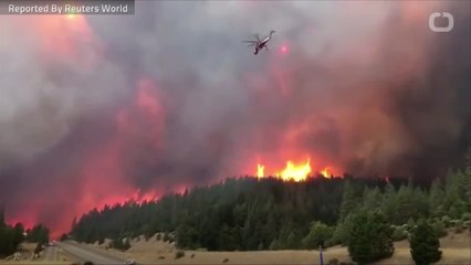 Crews Battle To Outflank Raging Northern California Wildfire