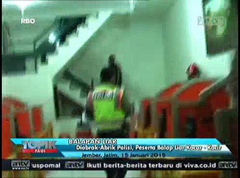 Diobrak Abrik Polisi, Peserta Balap Liar Kocar Kacir