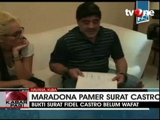 Maradona Tunjukkan Bukti Fidel Castro Belum Wafat