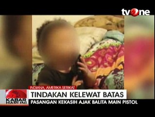 Pasangan Kekasih Ajari Anak 1 Tahun Main Pistol