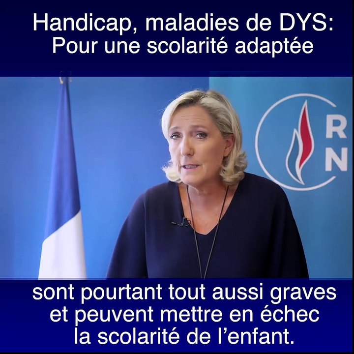 Marine Le Pen sur ce défi majeur que doit relever l'école de la République