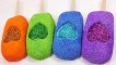DIY How To Make Slime Glitter Water Clay Heart Learn Colors Toys