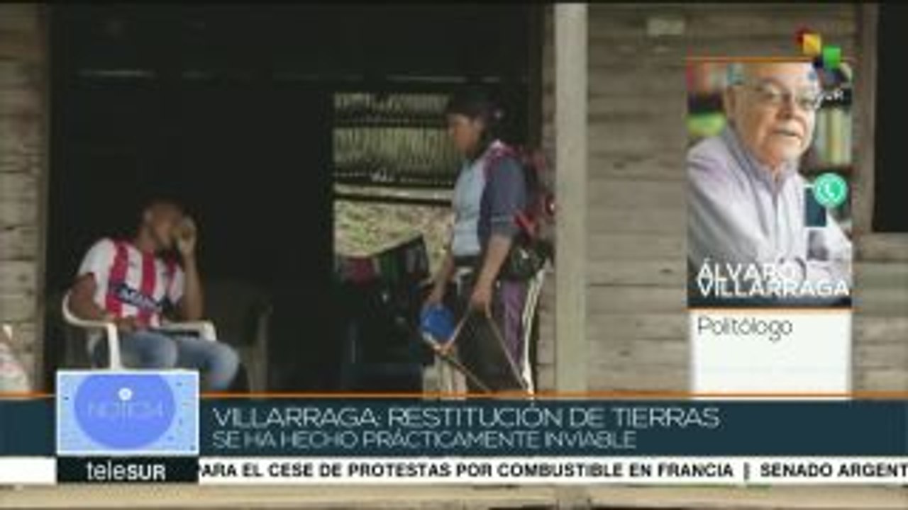 Villarraga: Sólo 2.3% de tierras han sido restituidas en 7 años