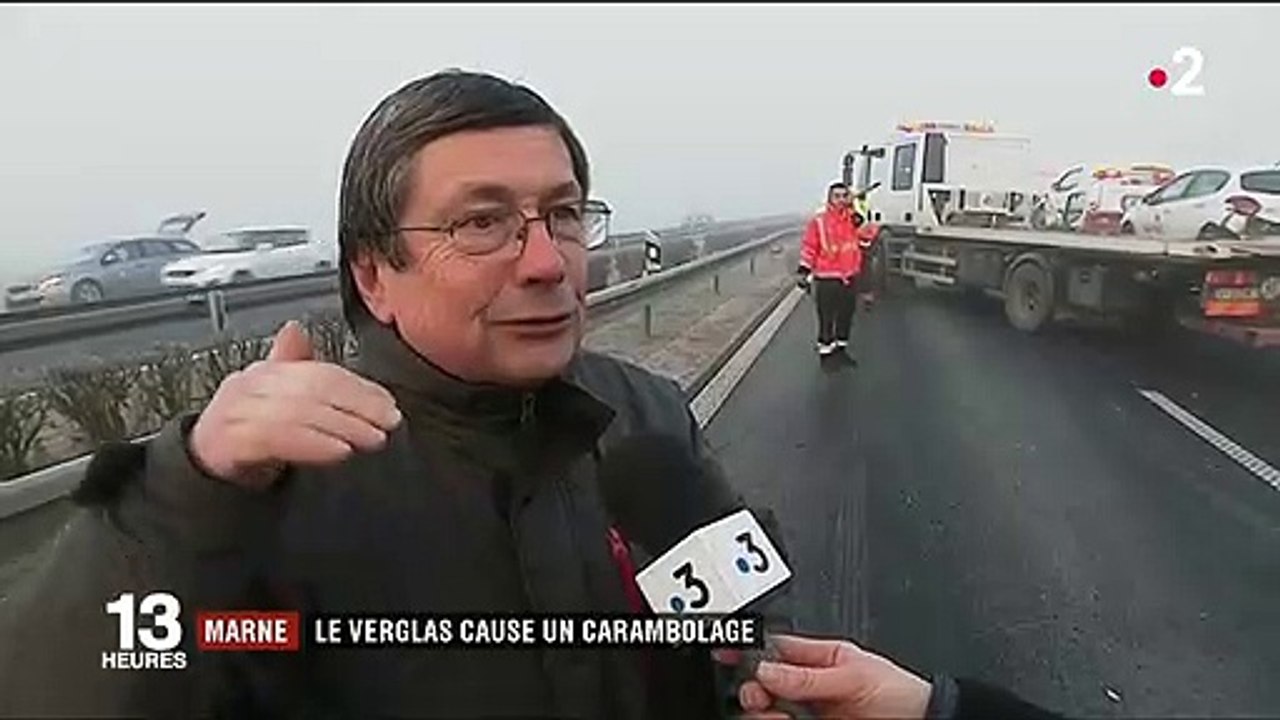 Marne : verglas et brouillard causent un carambolage