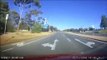 Australian Driver Loses Control and Crashes into Pole