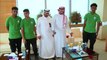 نجما المنتخب السعودي للشباب حامد الغامدي وخالد الغنام في ثنائيات الصدى