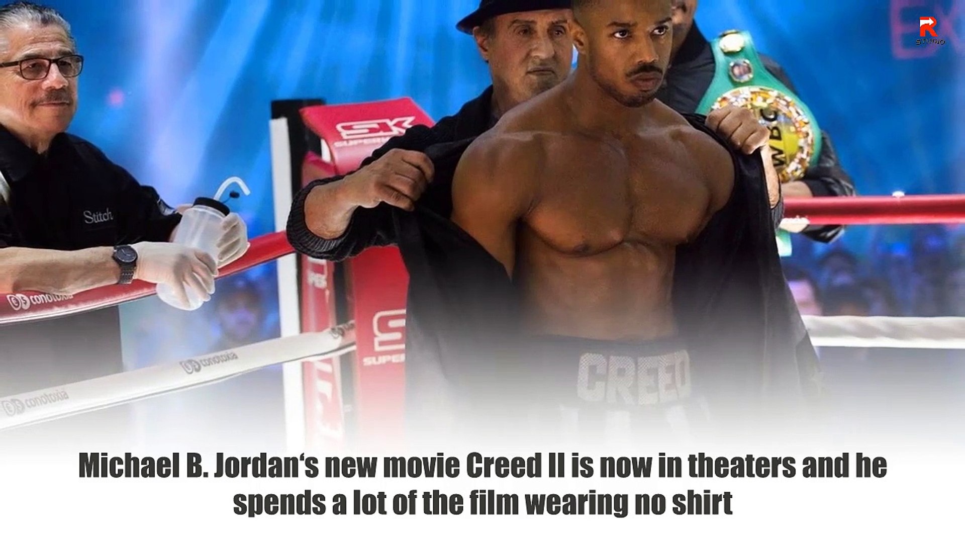 michael b jordan and florian munteanu shirtless in creed ii video dailymotion