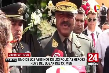 Imágenes revelan la huida de uno de los asesinos de dos policías en el Rímac