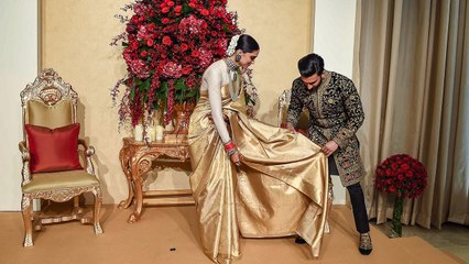 Deepika Padukone's reception saree is a gift from her mom | OneIndia News