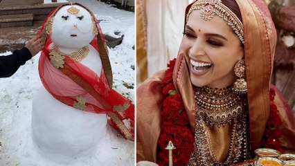 ಮದುವಣಗಿತ್ತಿ ದೀಪಿಕಾ ಫೋಟೋ ಎಲ್ಲೆಡೆ ವೈರಲ್ | ಹಿಮದ ಬೊಂಬೆಗೆ ದೀಪಿಕಾ ಹೋಲಿಕೆ  | FILMIBEAT KANNADA