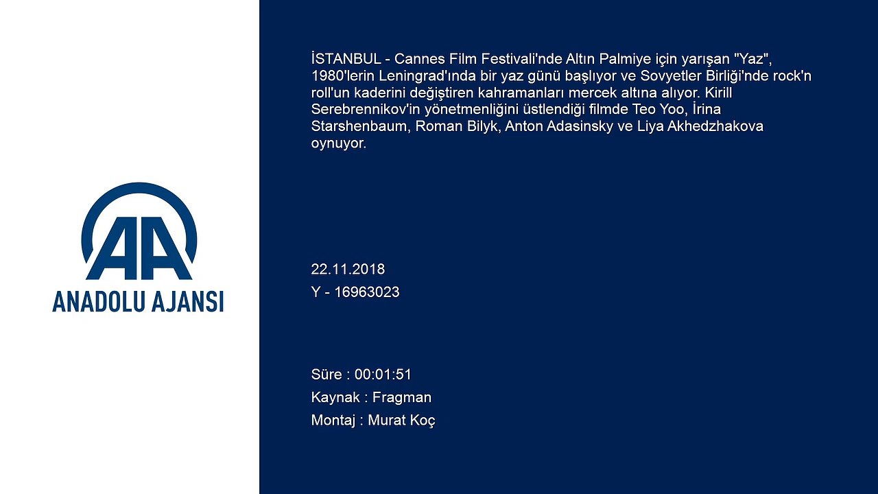 Sinema - 'Yaz' - İSTANBUL