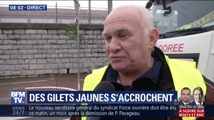 "On travaille pour se retrouver pratiquement à la rue, ça me débecte", gronde ce gilet jaune, les larmes aux yeux