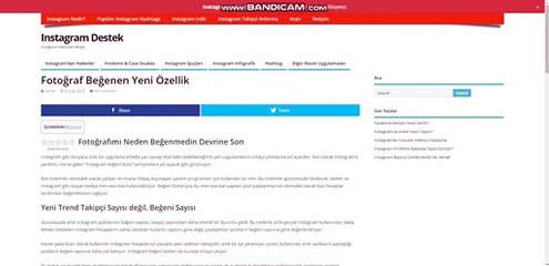 Fotoğraf Beğenen Yeni Özellik