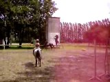 Au double poney avec Djin au galop le 25 juillet 2007