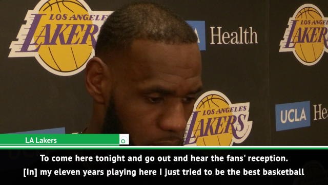 LeBron hails fans' reception in return to Cleveland