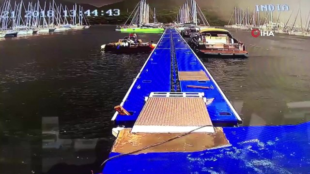 Hortum Marmaris’e böyle geldi... Felaket anları kamerada