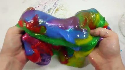 Combine Glitter Slime Water Clay Heart DIY Learn Colors Slime Toy