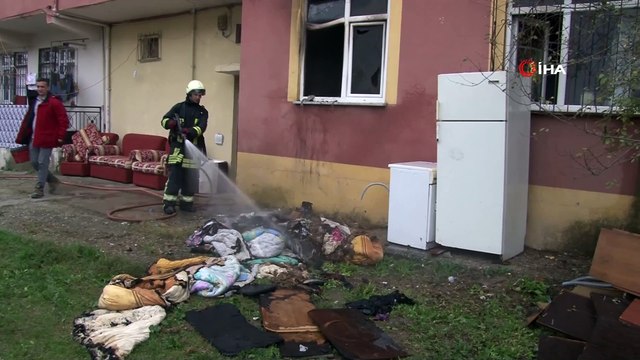Suriyeli ailenin yaşadığı evde çıkan yangın korkuttu