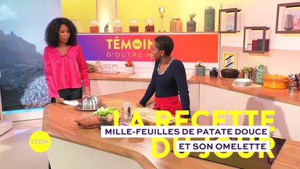 Millefeuille de patate douce et omelette