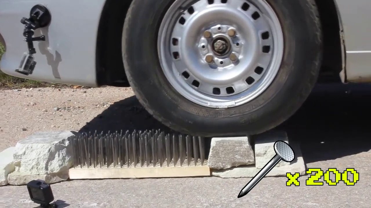 EXPERIMENT- CAR VS 200 NAILS