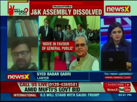 Kashmir Poll War: Amid Mehbooba Mufti's Govt bid, Jammu and Kashmir Assembly disolved