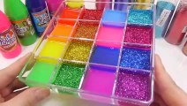 DIY Slime Yogurt All Colors Water Clay Glitter Case Learn Colors Slime Icecream