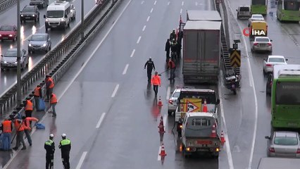 İzmit D100’de Trafik Kazası, 6 Araç Birbirine Girdi: 2 Yaralı