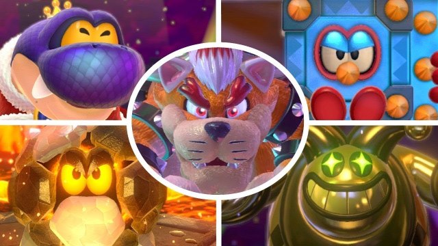 Super Mario 3D World - All Boss Battles