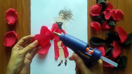 Art Flower   Rose Girl With Crepe Paper - Craft Tutorial