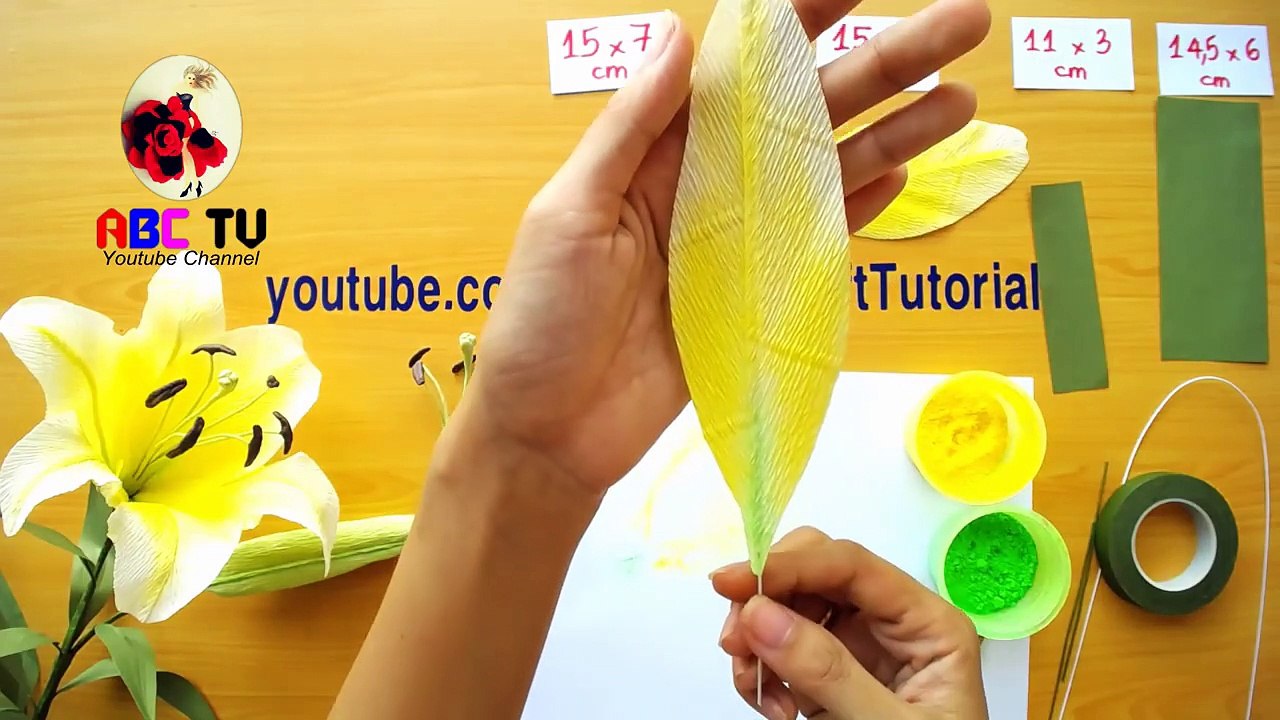 ABC TV   How To Make Yellow Lily Paper Flower From Crepe Paper - Craft Tutorial