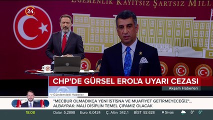 CHP'de Gürsel Erol'a uyarı cezası