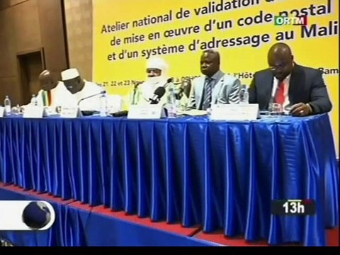 ORTM/Atelier de validation de l’étude de mise en œuvre d’un code postal et d’un système d’adressage pour la poste du Mali