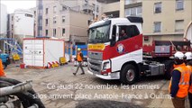 Chantier du métro B à Oullins