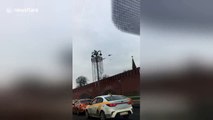 Helicopters filmed flying over Kremlin carrying unknown, 'human-shaped' cargo