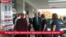 24 öğrenci gıda zehirlenmesi şüphesiyle kentte bulunan hastanelere kaldırıldı