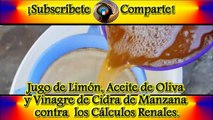 Jugo de Limón, Aceite de Oliva y Vinagre de Cidra de Manzana contra  los cálculos renales