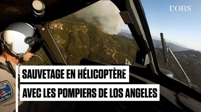 L'impressionnant sauvetage en hélicoptère des pompiers de Los Angeles