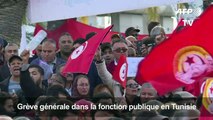 Tunis: des fonctionnaires manifestent lors de la grève générale