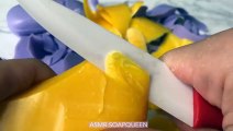 Very Soft soap cutting 10 min- ASMR EXTREMELY SATISFYING , STRESS KILLAR (no knife :P)