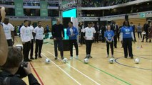 Prince William shows off his football skills at Football for Peace graduation