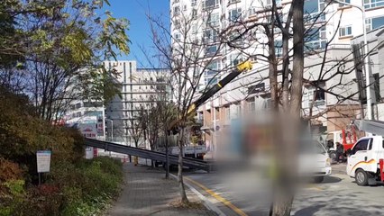 대전에서 20m 길이 사다리차 넘어져 / YTN