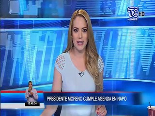Presidente Moreno cumple agenda en Napo
