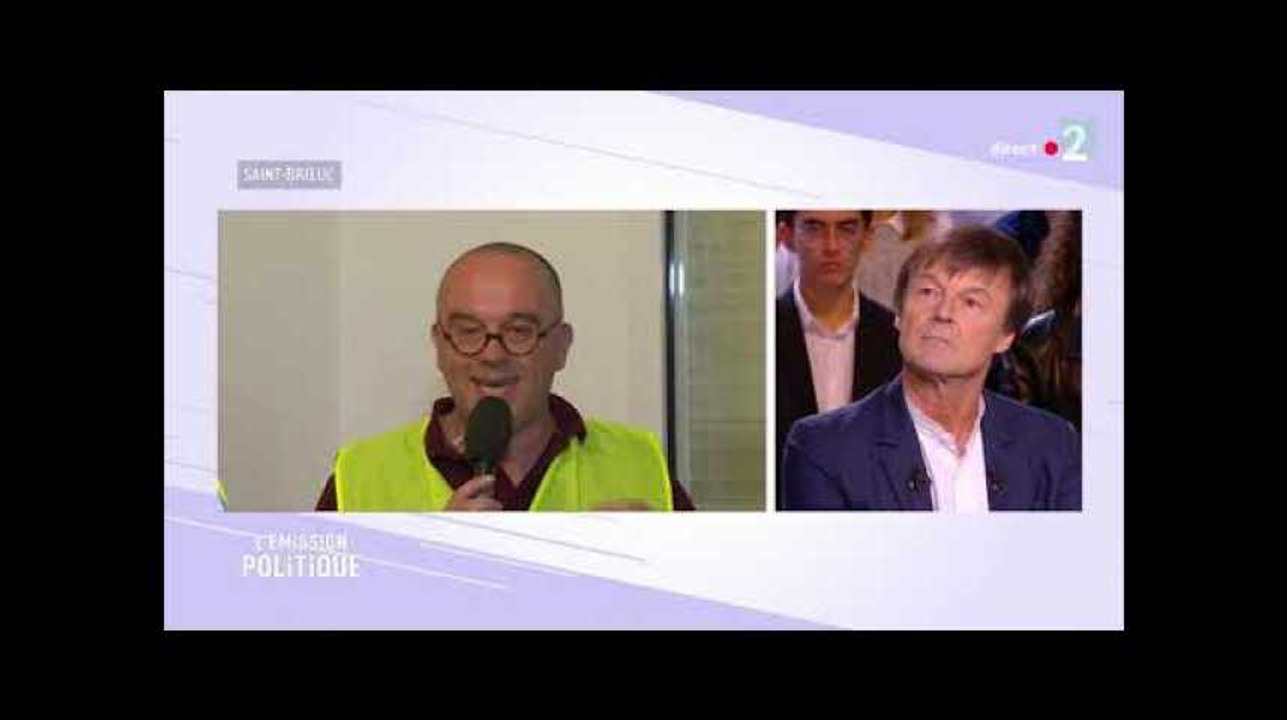 Échange tendu entre Nicolas Hulot et un gilet jaune