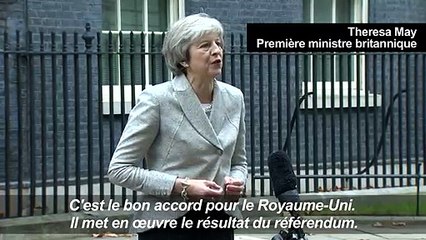 Brexit: May défend "un bon accord pour le Royaume-Uni"